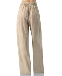 Ivonne Women's Wide-Leg Elastic Waist Pants