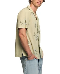 Lucky Brand Men's Embroidered Floral Shirt