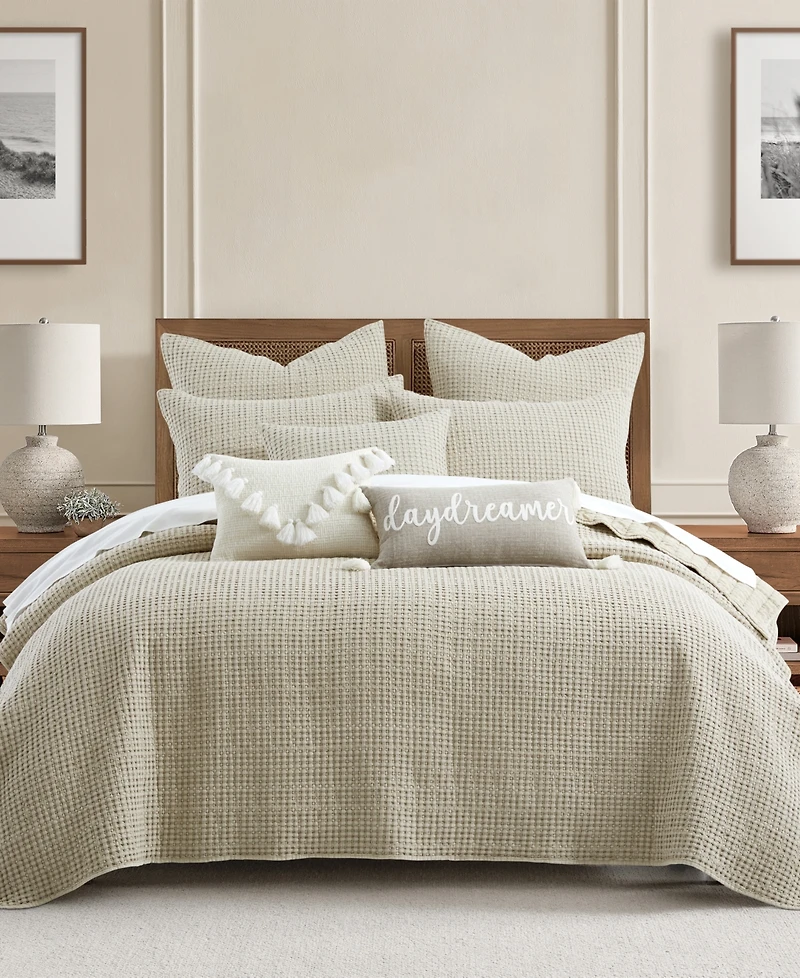 Levtex Mills Waffle Invisible Zipper Decorative Pillow, 12" x 24"