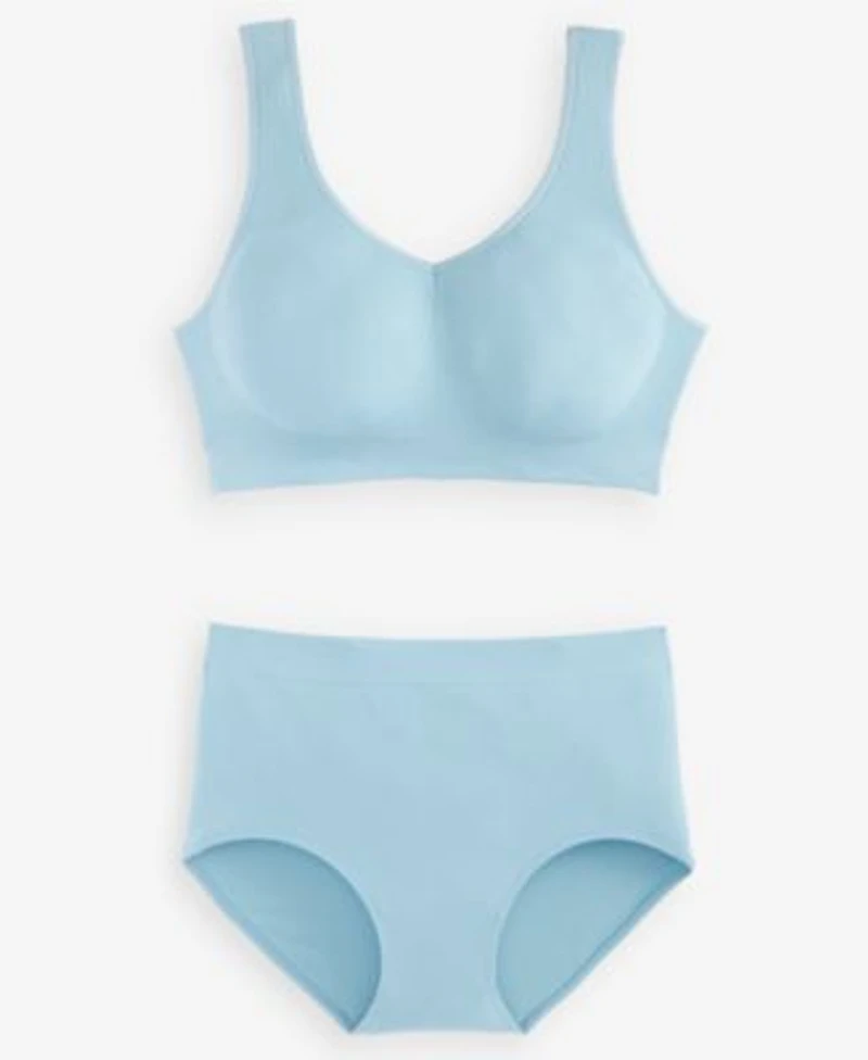 Bali Womens One Smooth U Wireless Bralette One Smooth U All Over Smoothing Brief Underwear