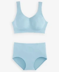 Bali Womens One Smooth U Wireless Bralette One Smooth U All Over Smoothing Brief Underwear