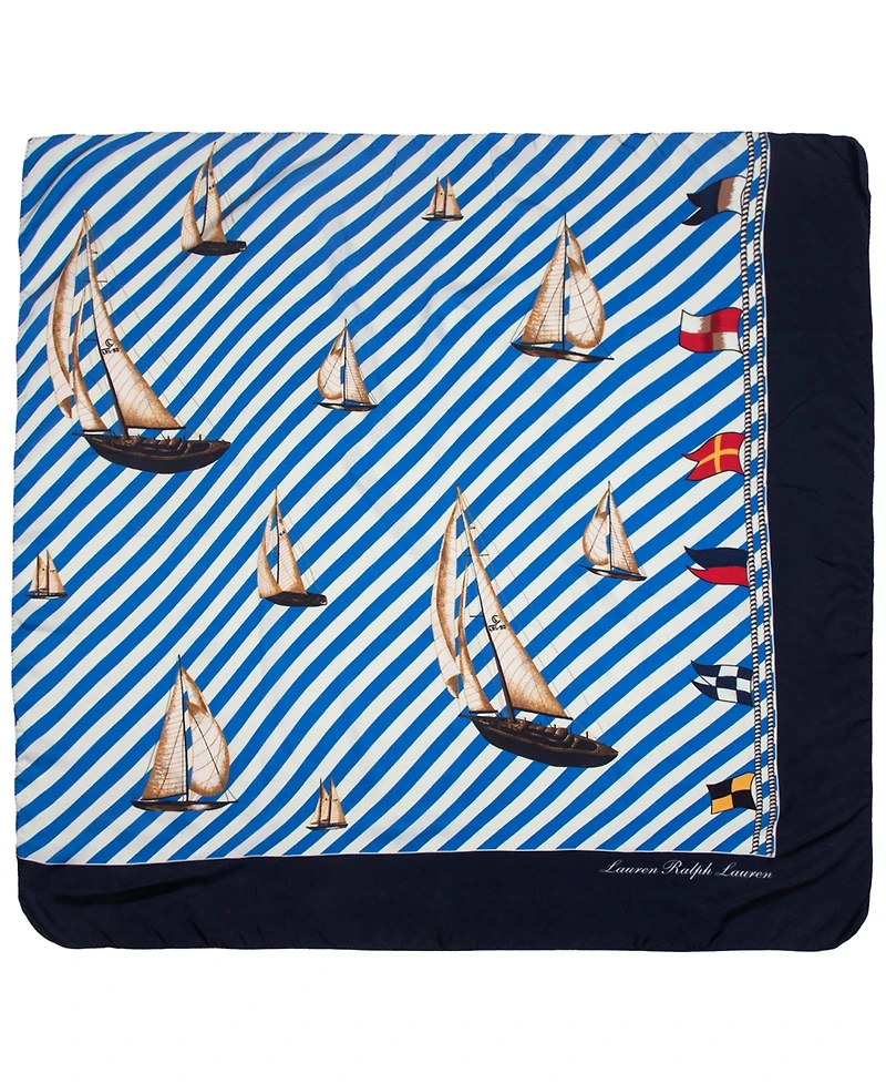 Lauren Ralph Lauren Striped Nautical Flag Square Scarf