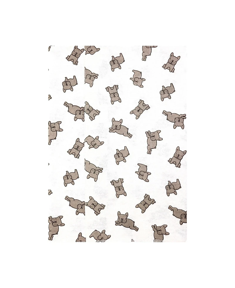 Hudson Baby Infant Cotton Poly Flannel Burp Cloths 4-Pack, French Bulldog Stars, One Size