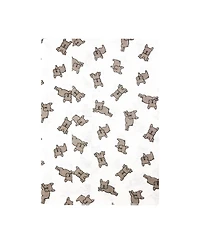 Hudson Baby Infant Cotton Poly Flannel Burp Cloths 4-Pack, French Bulldog Stars, One Size