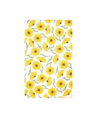 Hudson Baby Girl Cotton Poly Flannel Burp Cloths Bundle, Yellow Daisy, One Size