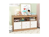Slickblue Kids Toy Storage Organizer with Open Shelf and 2 Drawers