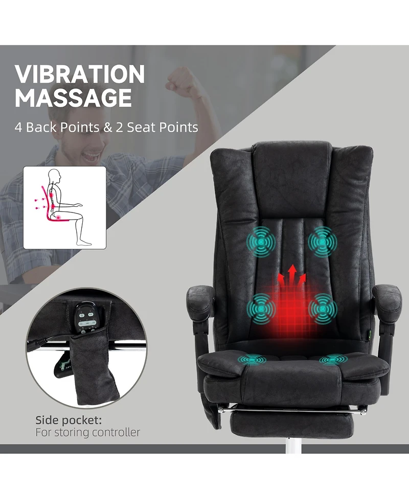 Boyel Living Massage Office Chair High Back Reclining Desk with Heating