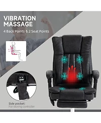 Boyel Living Massage Office Chair High Back Reclining Desk with Heating