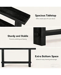 Tribesigns 63-Inch Solid Wood Console Table, 2-Tier Narrow Farmhouse Entryway Table for Hallway, Entrance, Living Room