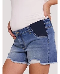 Motherhood Maternity Under the Belly Cut Off Denim Short