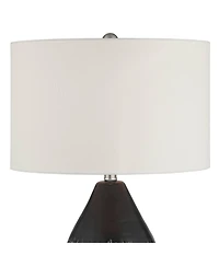 360 Lighting Tabira 28 1/4" Tall Modern End 3-Way Table Lamp Black Finish Ceramic Single Living Room Bedroom