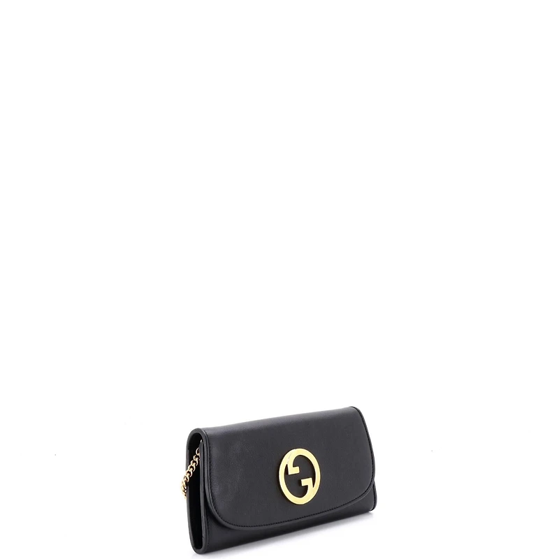 Pre-Owned Gucci Blondie Nm Continental Chain Wallet Leather