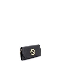 Pre-Owned Gucci Blondie Nm Continental Chain Wallet Leather