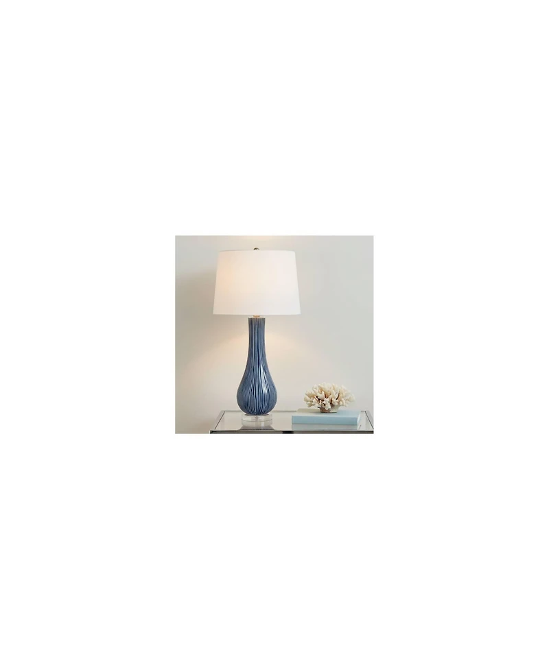 360 Lighting Shannon 30 1/2" High Stripe Ceramic Gourd Table Lamp with Dimmer