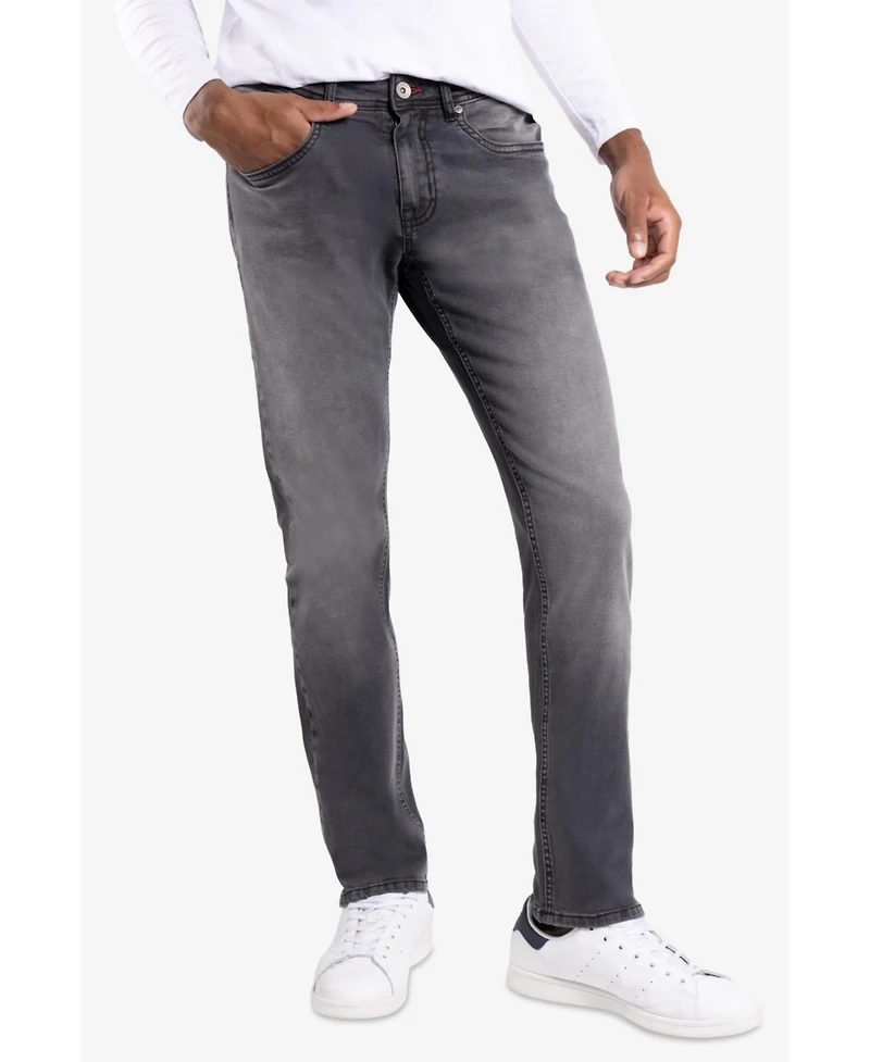 Raw X Men's Slim Fit Rip And Repair Jeans Neon Trims