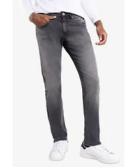 Raw X Men's Slim Fit Rip And Repair Jeans Neon Trims