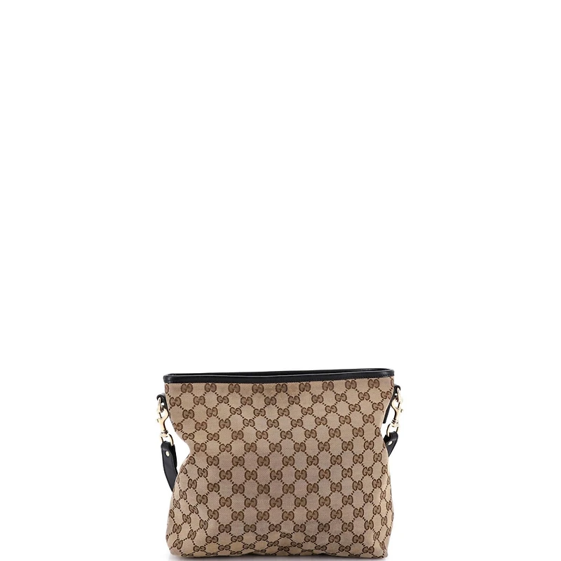 Pre-Owned Gucci Small Front Pocket Web Messenger Gg Canvas