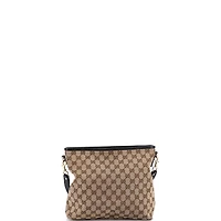 Pre-Owned Gucci Small Front Pocket Web Messenger Gg Canvas