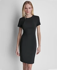 Dkny Women's Short-Sleeve Crewneck Dress