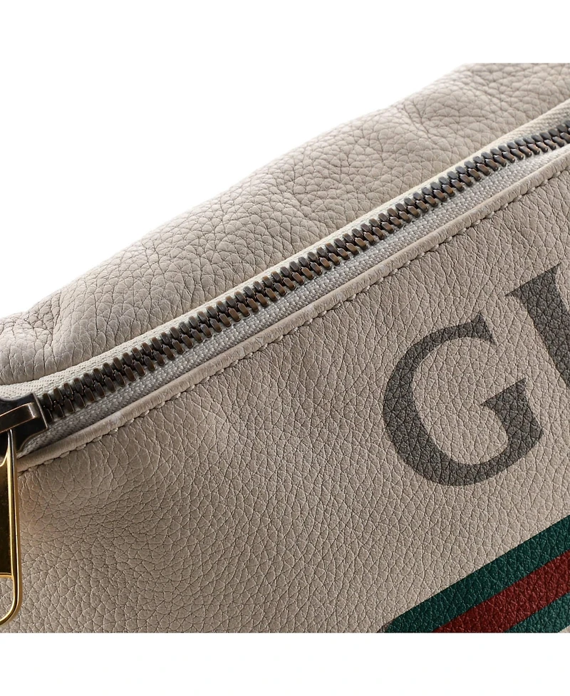 Pre-Owned Gucci Medium Logo Belt Bag Printed Leather