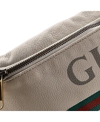 Pre-Owned Gucci Medium Logo Belt Bag Printed Leather