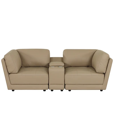 Versa 3-Piece Leather Console Sofa