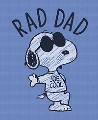 Hybrid Apparel Men's Rad Dad Peanuts Pull-On Graphic T-Shirt