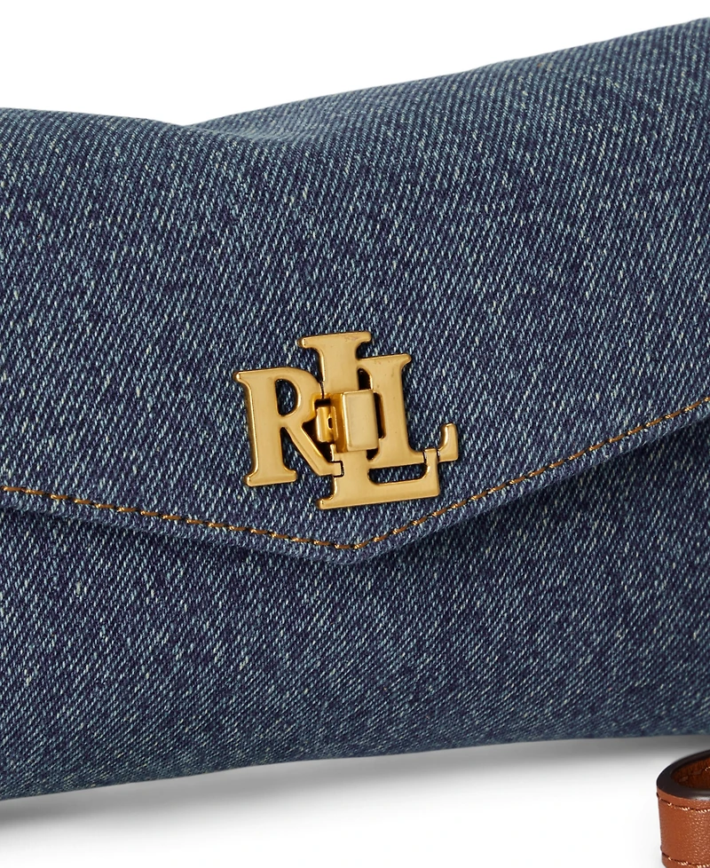 Lauren Ralph Lauren Tanner Denim Mini Crossbody Handbag