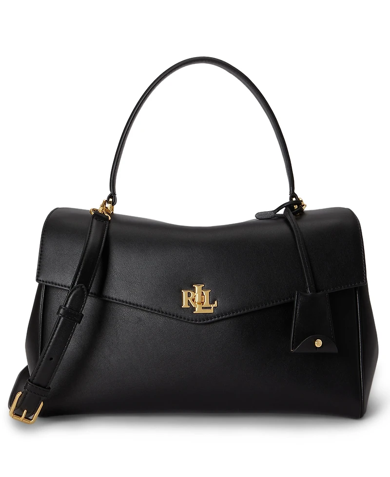 Lauren Ralph Lauren Farrah Soft Leather Medium Satchel Handbag