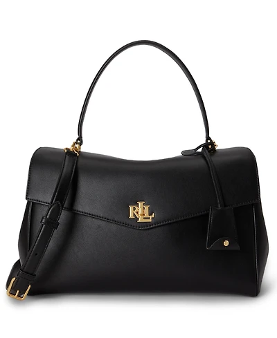 Lauren Ralph Lauren Farrah Soft Leather Medium Satchel Handbag