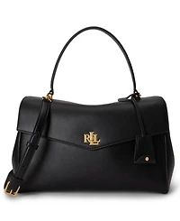 Lauren Ralph Lauren Farrah Soft Leather Medium Satchel Handbag