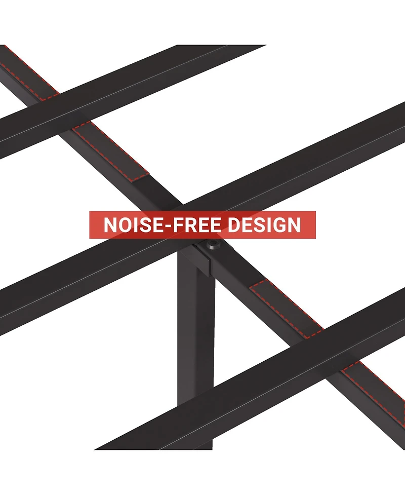 Homfan Metal Platform Bed Frame with Underbed Storage, Steel Support, Quiet Design and No Box Spring Needed