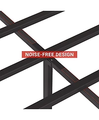 Homfan Metal Platform Bed Frame with Underbed Storage, Steel Support, Quiet Design and No Box Spring Needed