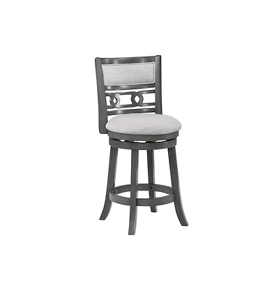New Classic Furniture Gia 24" Solid Wood Swivel Counter Stool with Fabric Seat