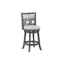 New Classic Furniture Gia 24" Solid Wood Swivel Counter Stool with Fabric Seat