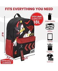 Sonic The Hedgehog Shadow Character Art 16.5" Adult Backpack