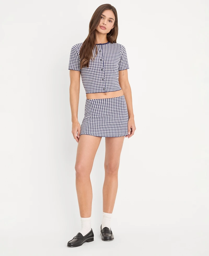 Good American Women's Viscose-Blend Sweater Mini Skort