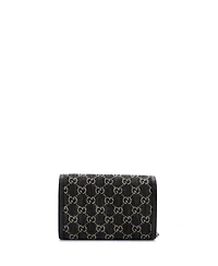 Pre-Owned Gucci Small Dionysus Chain Wallet Gg Denim
