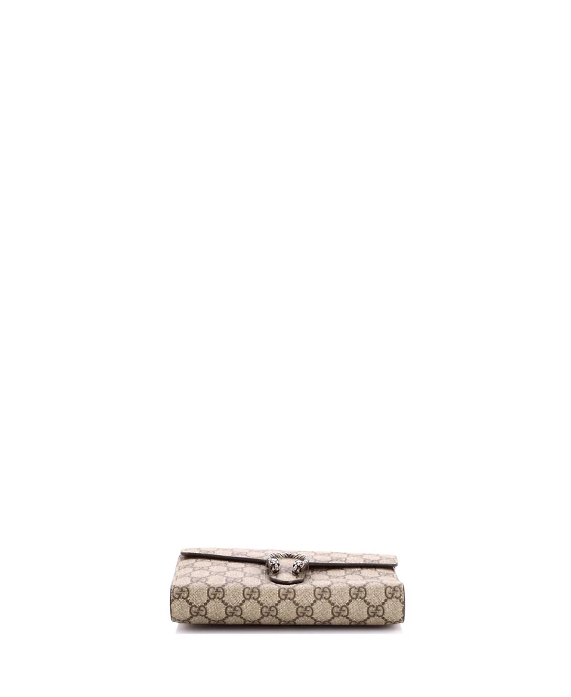 Pre-Owned Gucci Small Dionysus Chain Wallet Gg Coated Canvas