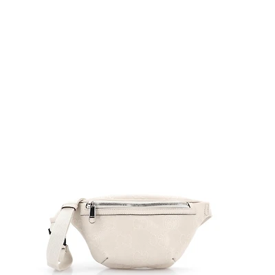 Pre-Owned Gucci Small Belt Bag Gg Embossed Perforated Leather