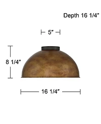 Possini Euro Design Possini Euro Julian 16 Wide Rustic Bronze 3-Light Ceiling Light