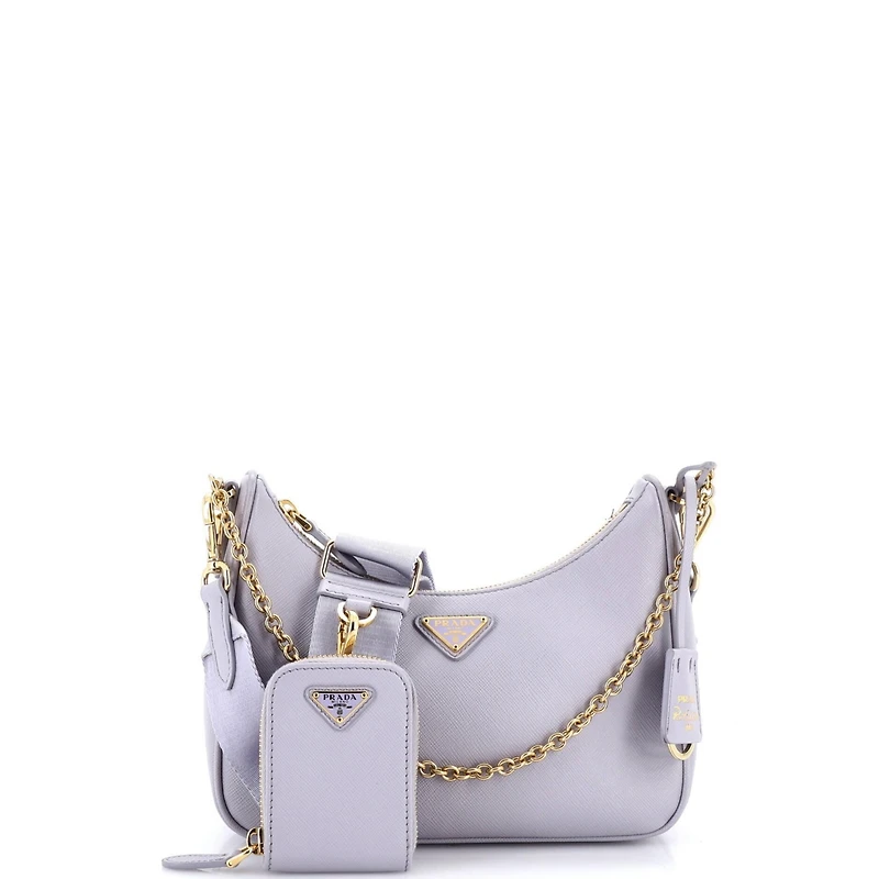 Pre-Owned Prada Small Re-Edition 2005 Shoulder Bag Saffiano Leather