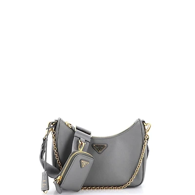 Pre-Owned Prada Small Re-Edition 2005 Shoulder Bag Saffiano Leather