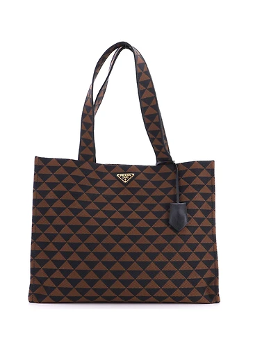 Pre-Owned Prada Horizontal Symbole Shopper Tote Jacquard