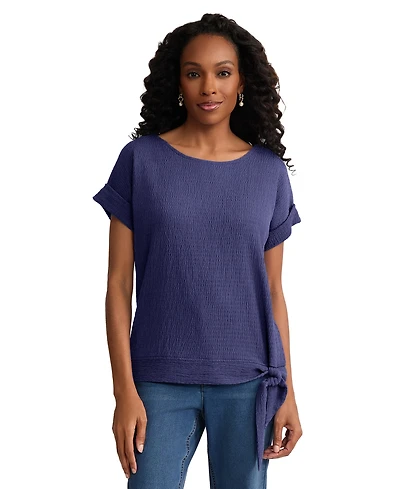 Jones New York Women's Dolman-Sleeve Boat Neck Top