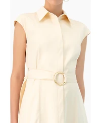 Ivonne Women's Midi Wide Shirt Dress