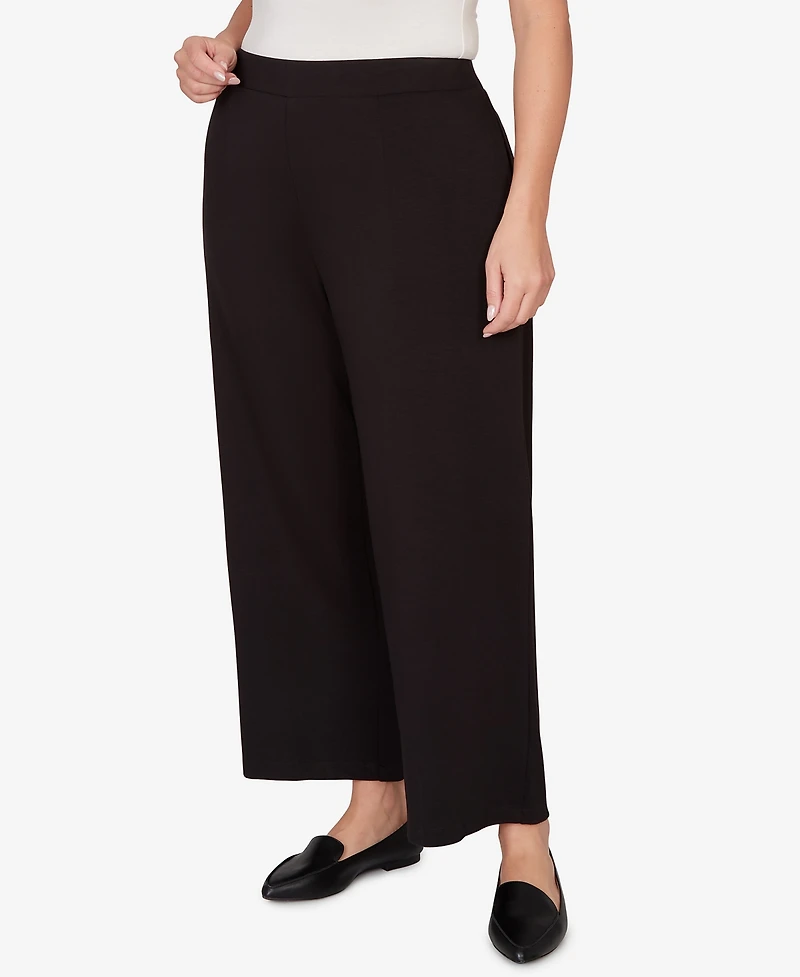 Alfred Dunner Plus Seville Wide-Leg Ankle Pants