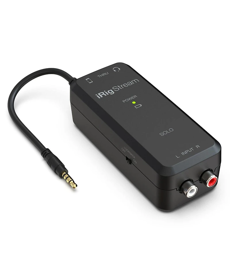 Ik Multimedia iRig Stream Solo Ultracompact 3x1 Trrs Audio Interface for Smartphones and Tablets