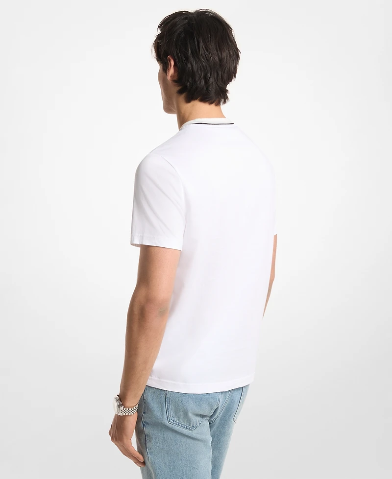 Michael Kors Men's Contrast Tipping Crewneck T-Shirt