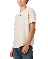 Buffalo David Bitton Men's Striped Short-Sleeve Henley T-Shirt